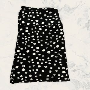 OS LuLaRoe Leggings - Doodle Rose Print - One Size 0-12